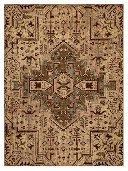KAS HERITAGE 9374 Ivory Blue Transitional Machinemade Rug - Rugs - KAS - Atlanta Designer Rugs