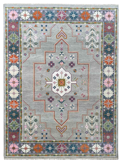Artisan Blossom FB-555 Grey Traditional Knotted Rug