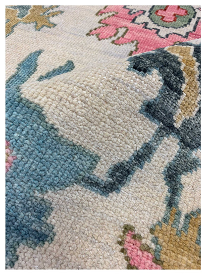 Artisan Blossom - 2 Ivory Red Traditional Knotted Rug - Rugs - Artisan - Atlanta Designer Rugs