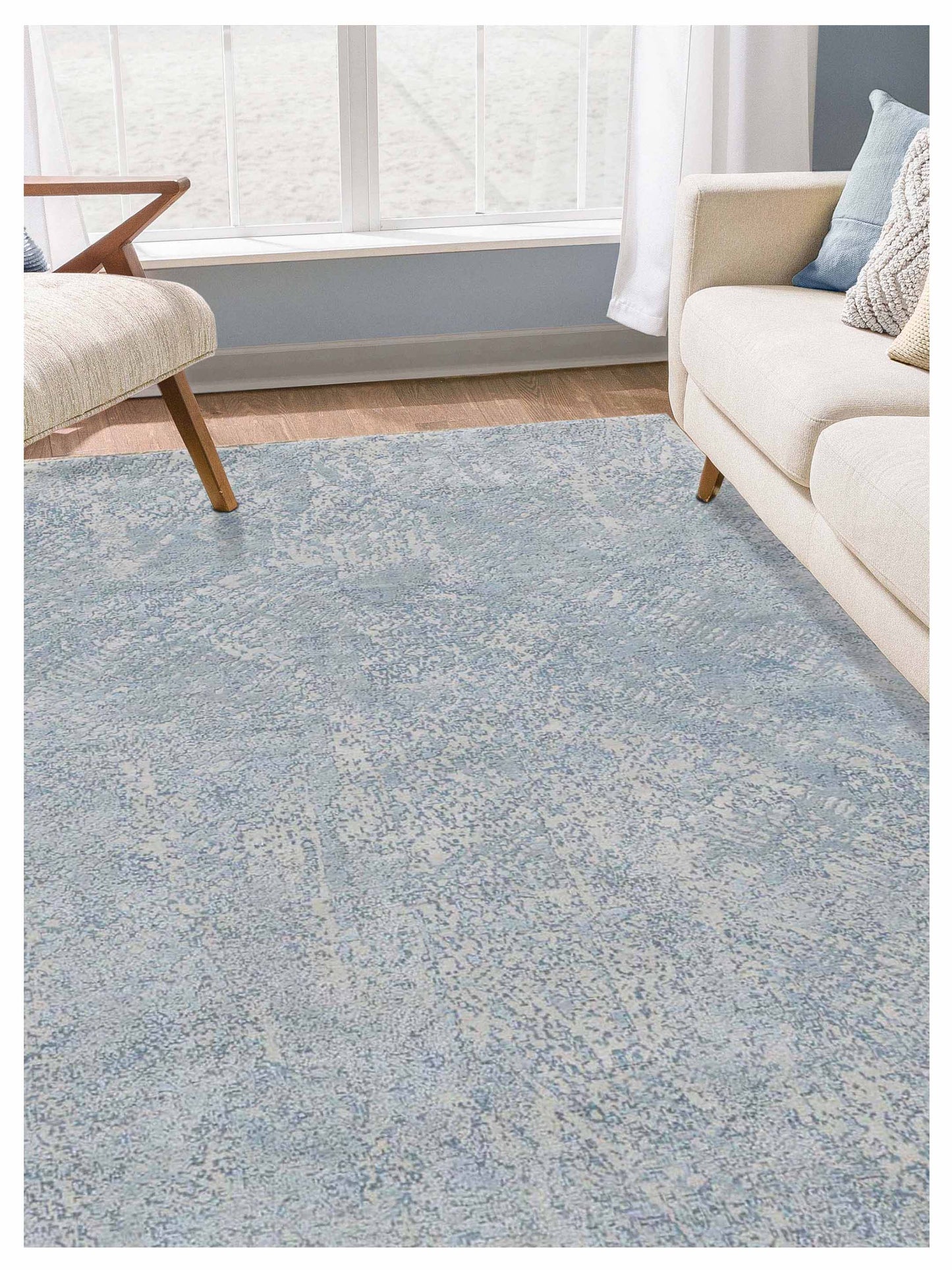 Limited MELBOURNE ME - 257 Ivory Transitional Knotted Rug - Rugs - Limited - Atlanta Designer Rugs
