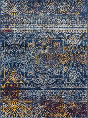 Limited Grace GE-359 TEAL BLUE Transitional Machinemade Rug