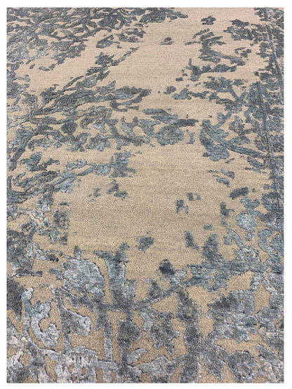 Artisan Reese Beige Blue Transitional Knotted Rug - Rugs - Artisan - Atlanta Designer Rugs