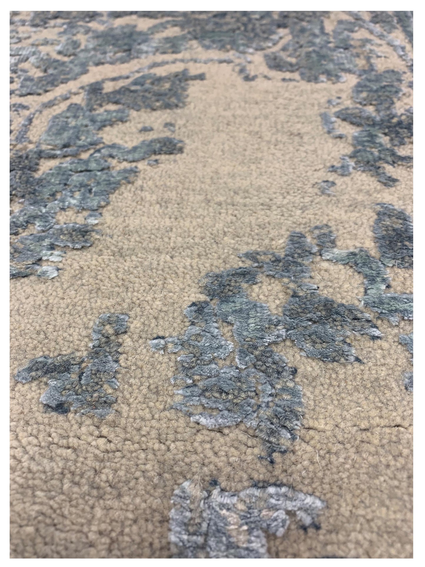 Artisan Reese  Beige Blue Transitional Knotted Rug