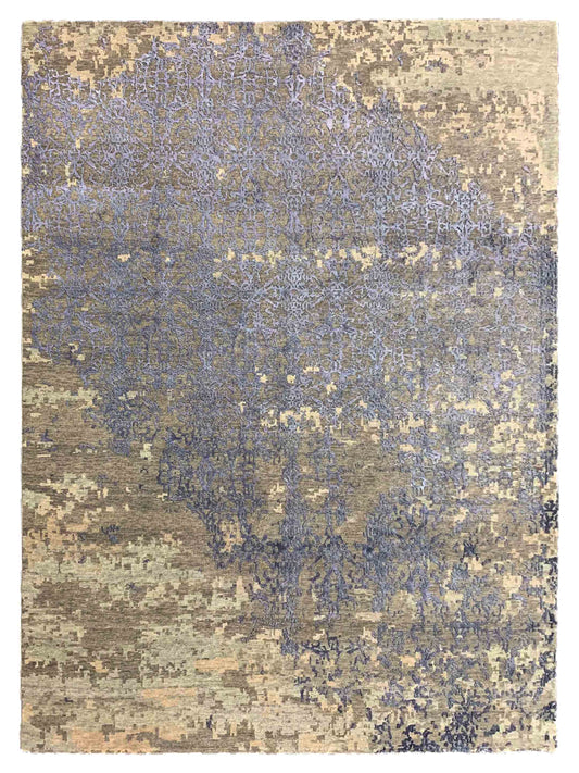 Artisan Toni Grey Blue Transitional Knotted Rug - Rugs - Artisan - Atlanta Designer Rugs
