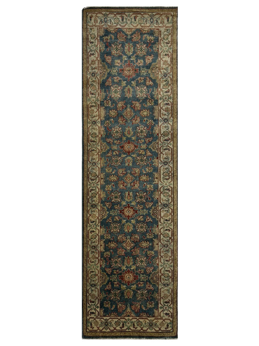 Artisan Mahal  Lt.Blue Ivory Traditional Knotted Rug