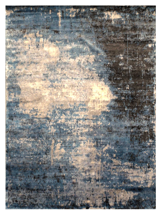 Artisan Mary MN-203 Turquoise Contemporary Knotted Rug