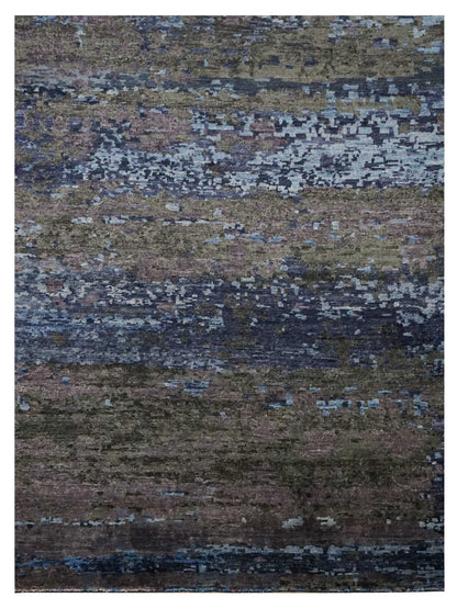 Artisan Mary Navy Contemporary Knotted Rug - Rugs - Artisan - Atlanta Designer Rugs