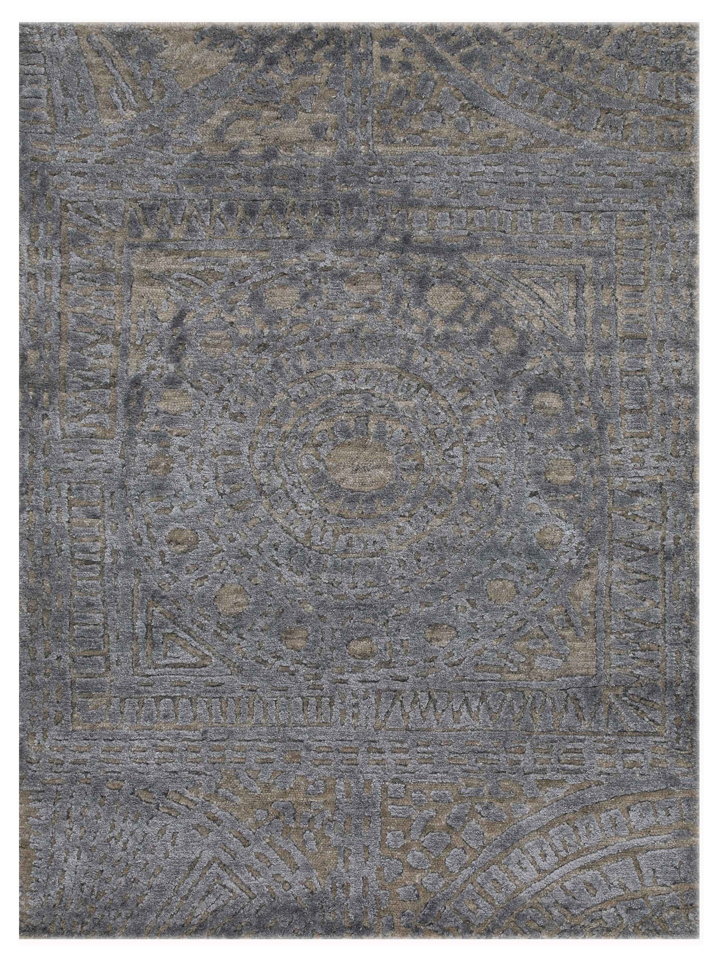 Artisan Mary MN-220 Silver Contemporary Knotted Rug