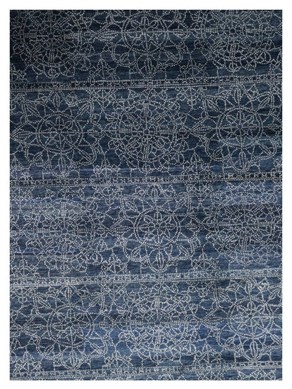 Artisan Mary Indigo Contemporary Knotted Rug - Rugs - Artisan - Atlanta Designer Rugs