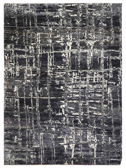 Artisan Mary MN-236 Charcoal Contemporary Knotted Rug