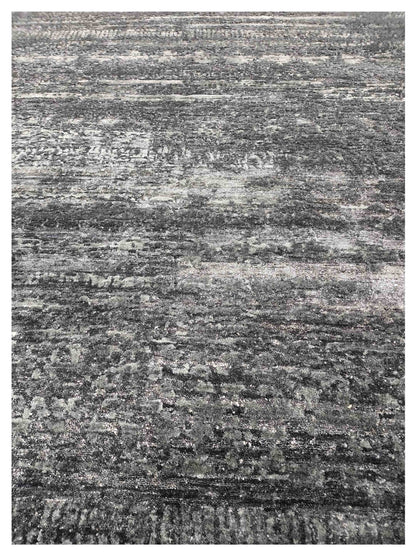 Artisan Mary Carbon Black Contemporary Knotted Rug - Rugs - Artisan - Atlanta Designer Rugs