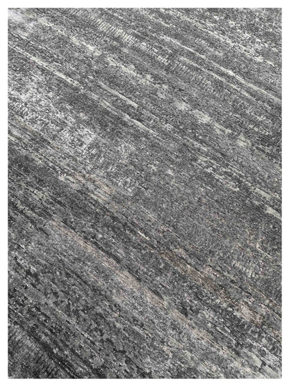 Artisan Mary Carbon Black Contemporary Knotted Rug - Rugs - Artisan - Atlanta Designer Rugs