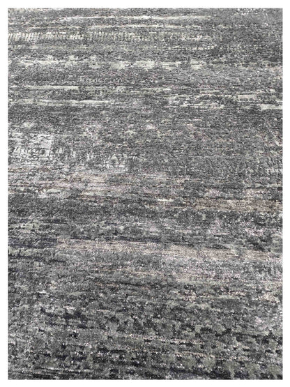 Artisan Mary Carbon Black Contemporary Knotted Rug - Rugs - Artisan - Atlanta Designer Rugs