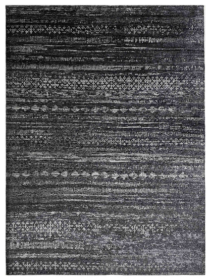 Artisan Mary Carbon Black Contemporary Knotted Rug - Rugs - Artisan - Atlanta Designer Rugs