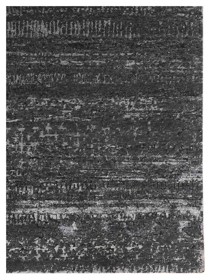 Artisan Mary  Charcoal  Contemporary Knotted Rug