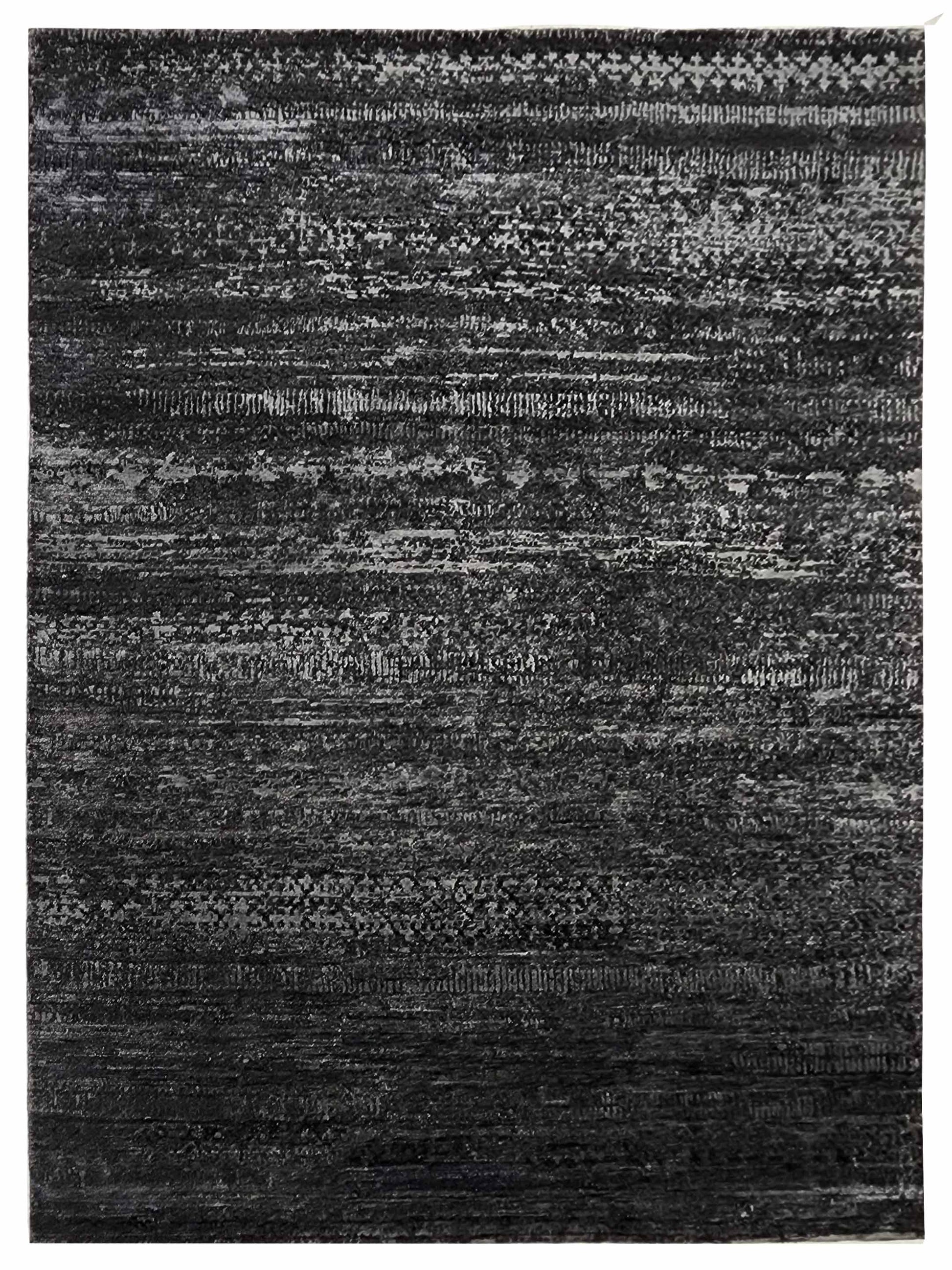 Artisan Mary MN-243 Charcoal Contemporary Knotted Rug