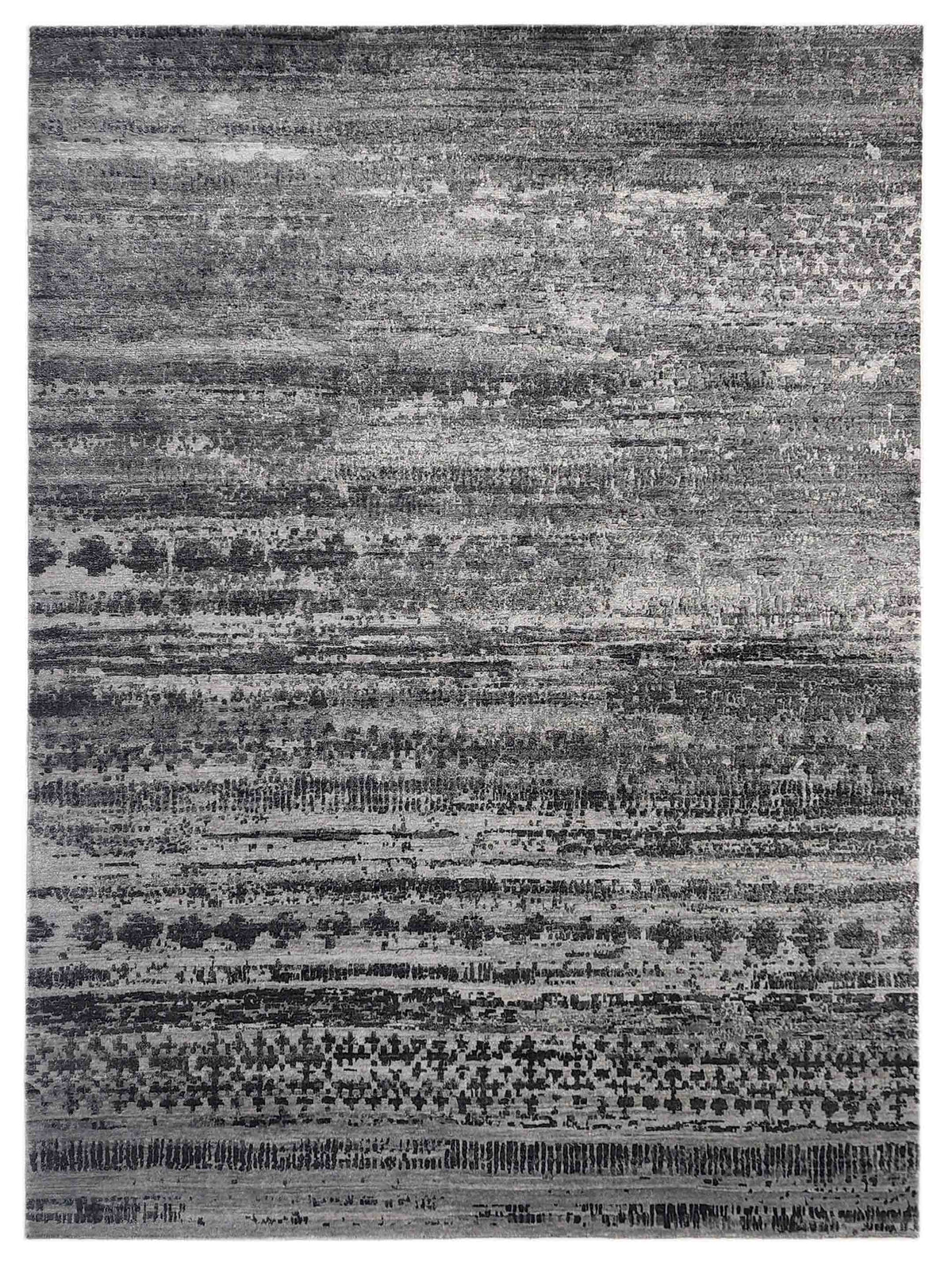 Grey Rugs Pattern M Rug Mary Grey Metallic Contemporary Knotted Rug - Tibetan Weave – Atlanta ...