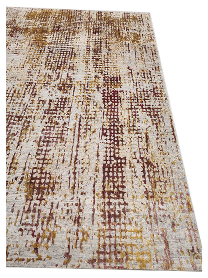 Artisan Mary  Ivory Multi Contemporary Knotted Rug