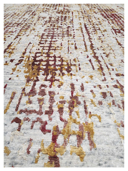 Artisan Mary  Ivory Multi Contemporary Knotted Rug