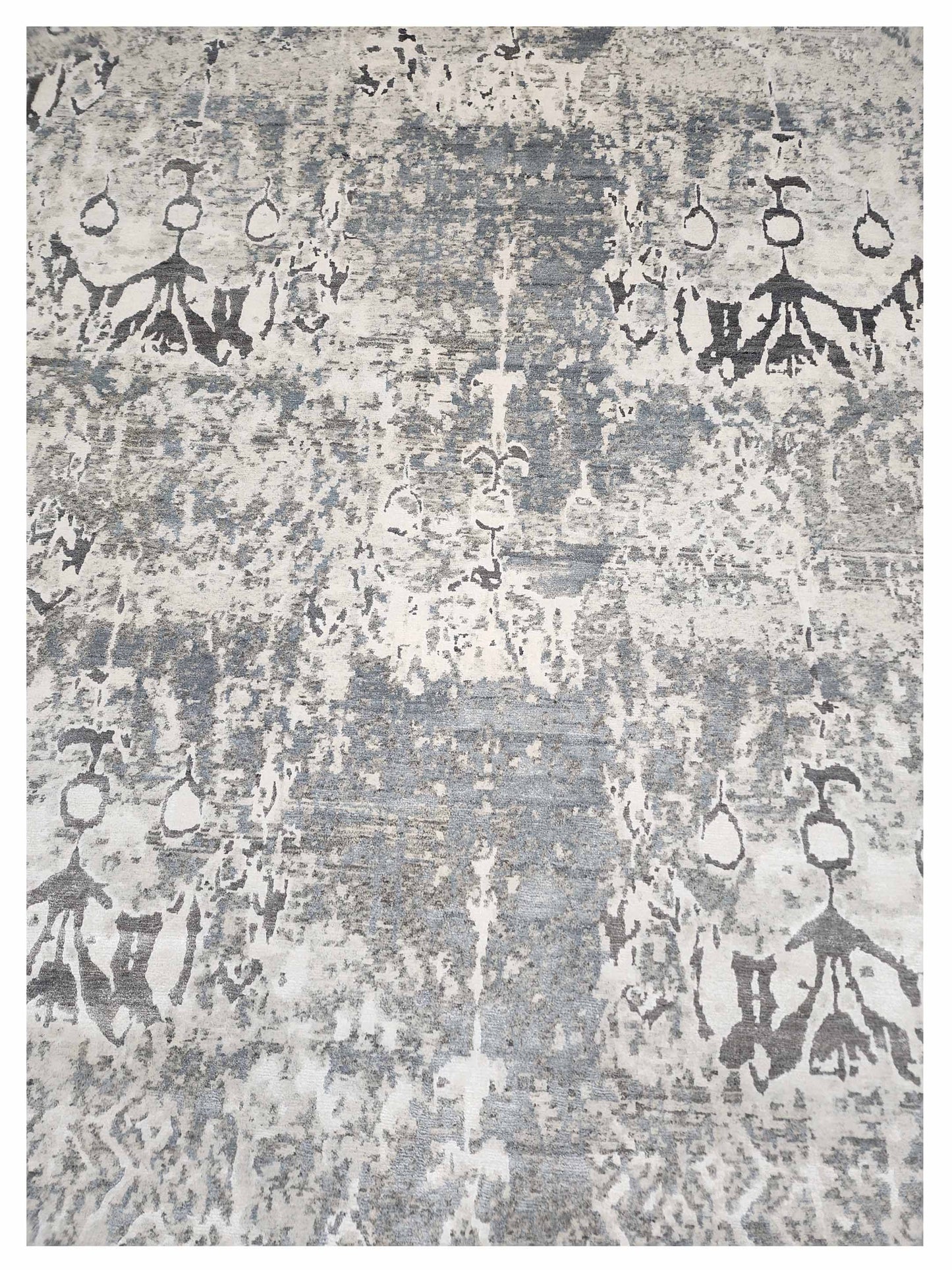 Artisan Mary  Ivory Multi Contemporary Knotted Rug