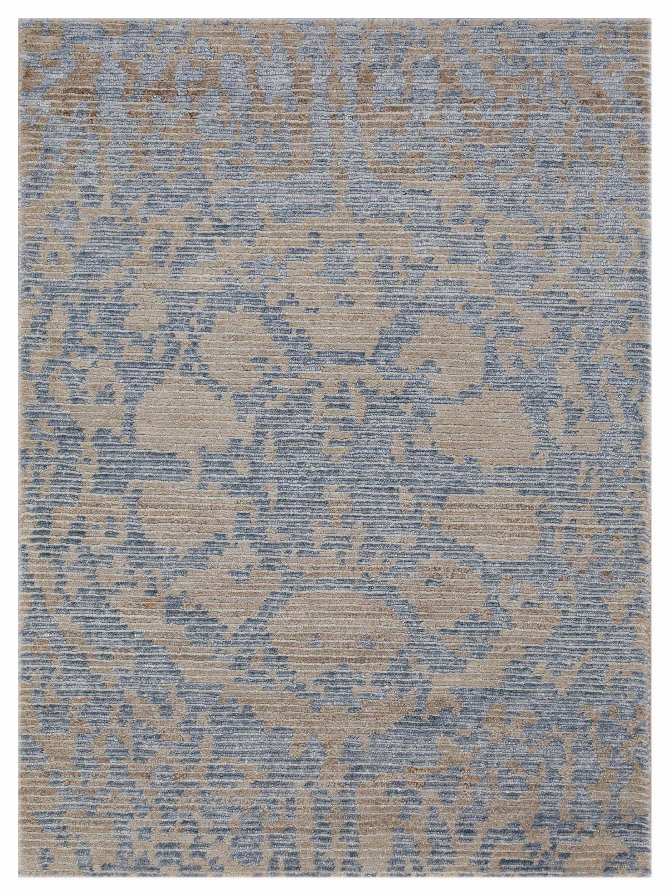 Blue Neutral Rug Artisan Lt.Blue Natural Knotted Rug - Wool Blend Rug – Atlanta Designer ...