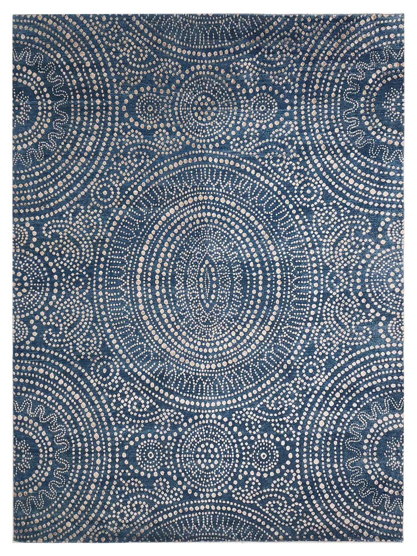 Artisan Mary MN-310 Blue Contemporary Knotted Rug