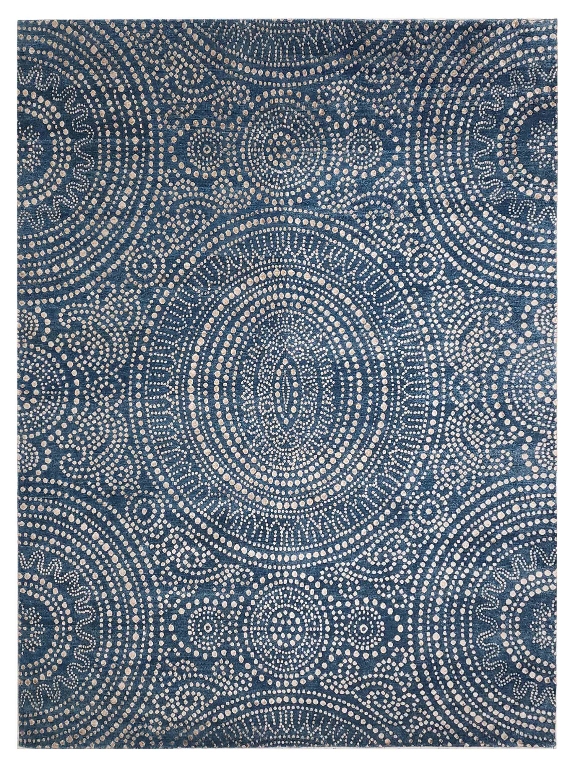 Artisan Mary MN-310 Blue Contemporary Knotted Rug