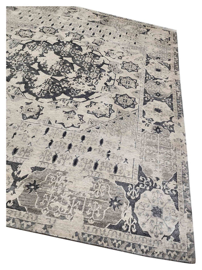 Artisan Mary  Ivory  Contemporary Knotted Rug
