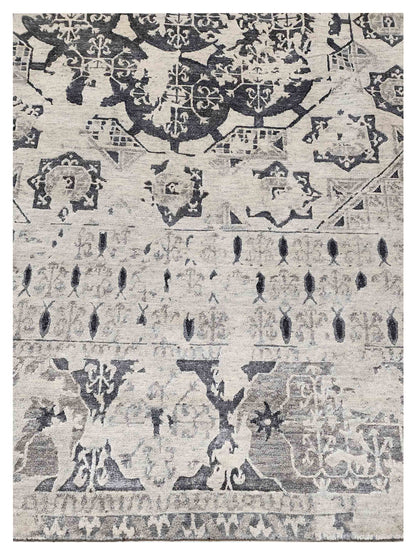 Artisan Mary  Ivory  Contemporary Knotted Rug