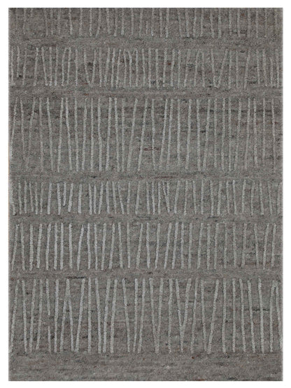 Artisan Mary Dark Grey Contemporary Knotted Rug - Rugs - Artisan - Atlanta Designer Rugs