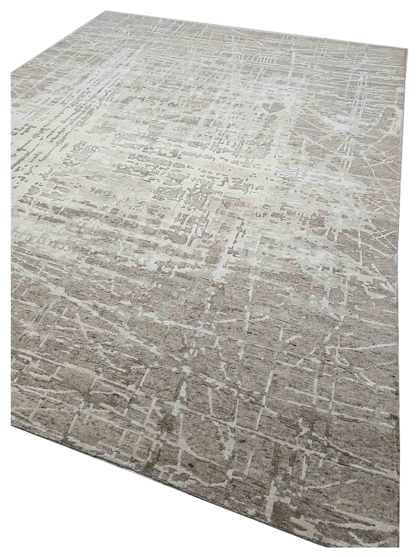 Artisan Mary  Beige  Contemporary Knotted Rug