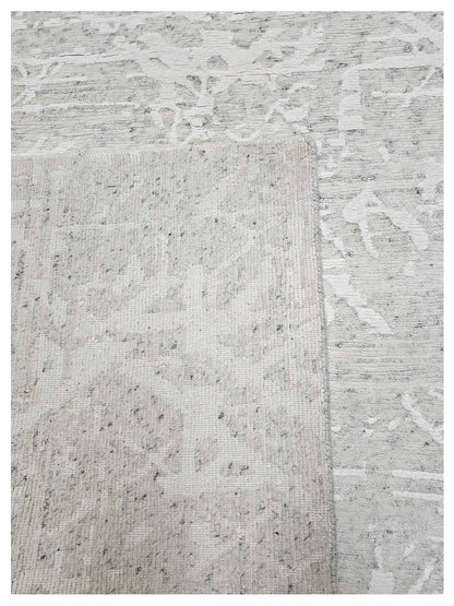 Artisan Mary Heather Grey Contemporary Knotted Rug - Rugs - Artisan - Atlanta Designer Rugs