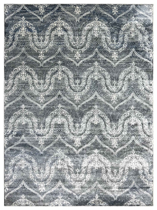 Super Mary MN-384 Blue Contemporary Knotted Rug