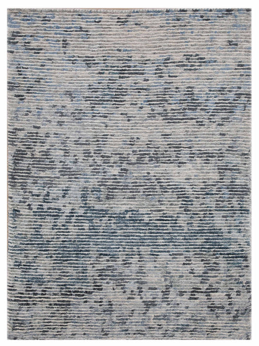 Artisan Mary Silver Blue Contemporary Knotted Rug - Rugs - Artisan - Atlanta Designer Rugs