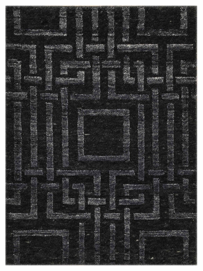Artisan Mary Black Contemporary Knotted Rug - Rugs - Artisan - Atlanta Designer Rugs