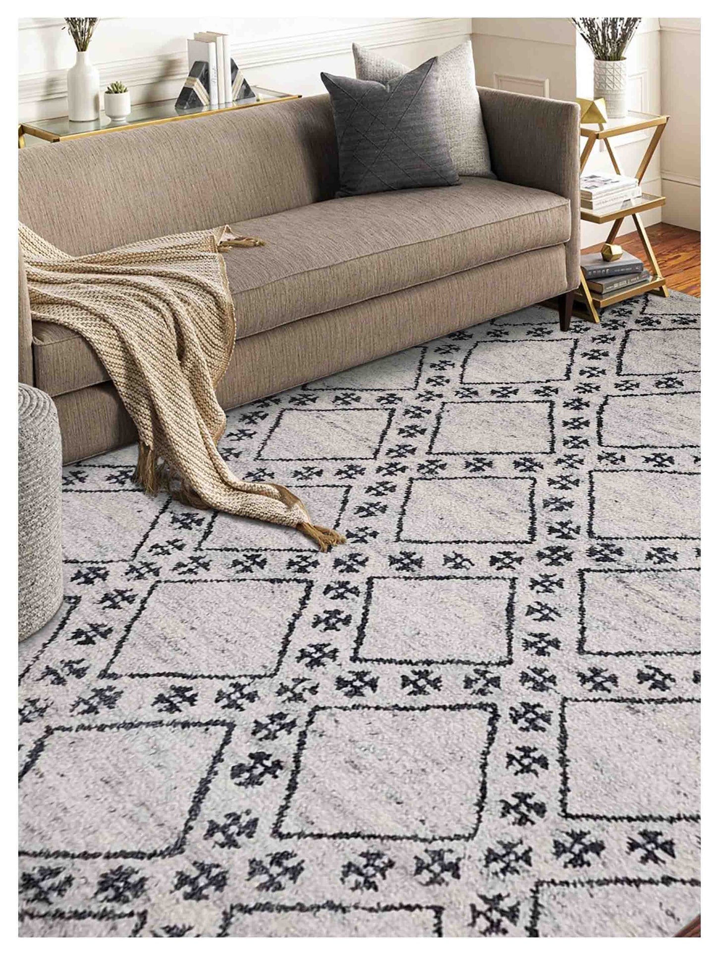 Artisan Marion  Silver  Transitional Knotted Rug