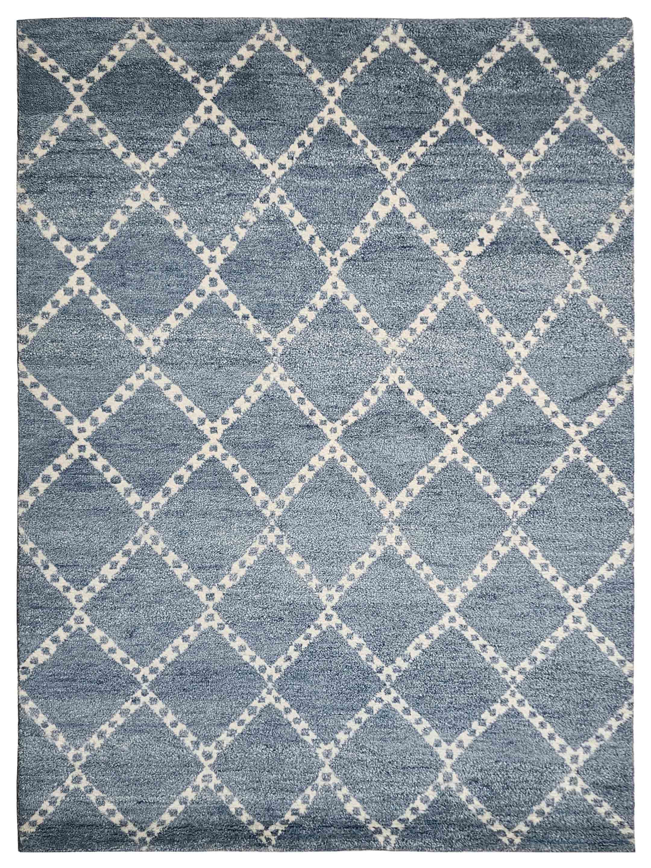 Blue Rug Designer Artisan Lt.Blue Transitional Knotted Rug - Handmade Rug – Atlanta ...