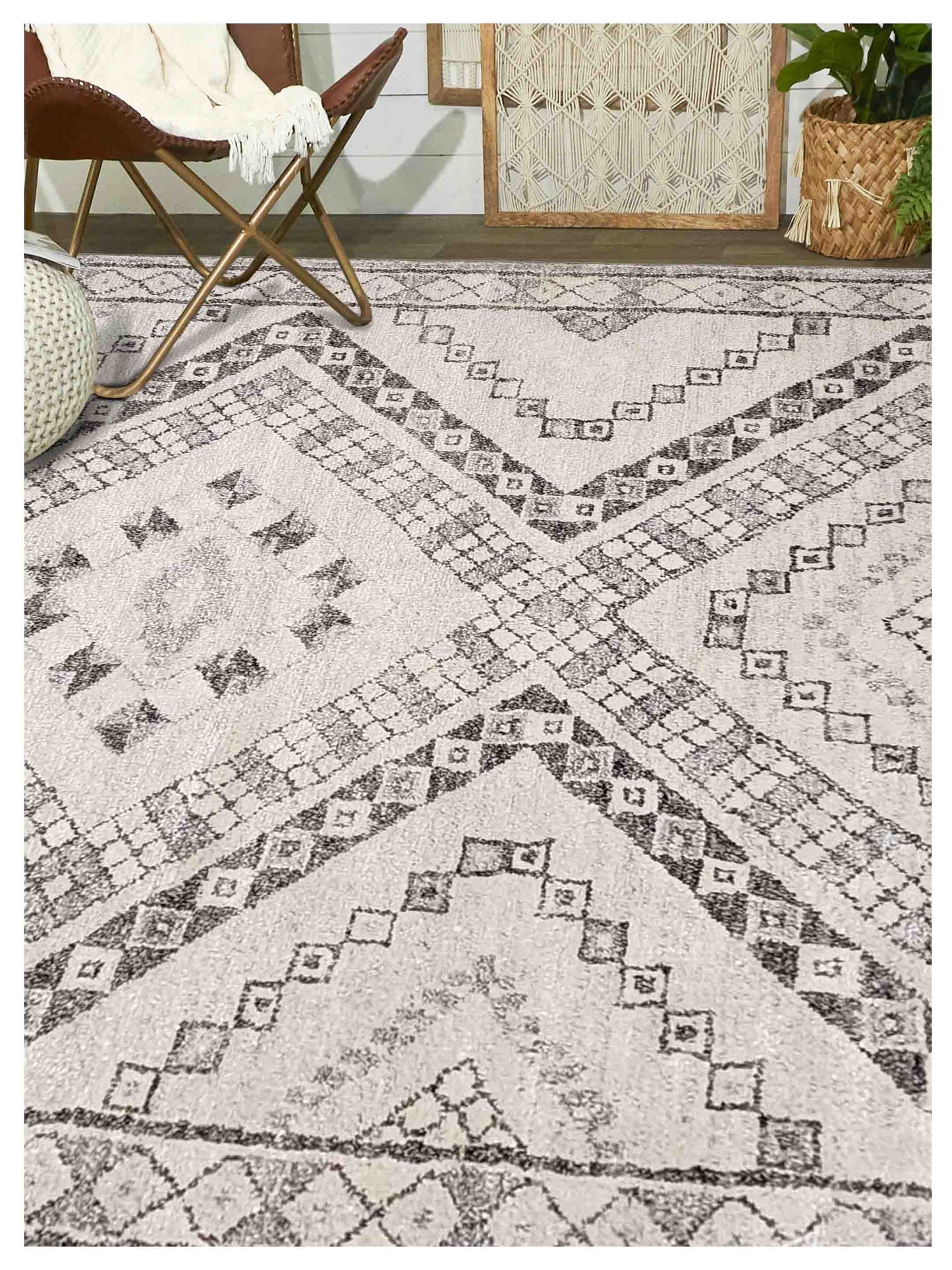 Artisan Marion  Dk.Grey Ivory Transitional Knotted Rug