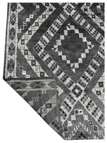 Artisan Marion  Grey  Contemporary Knotted Rug