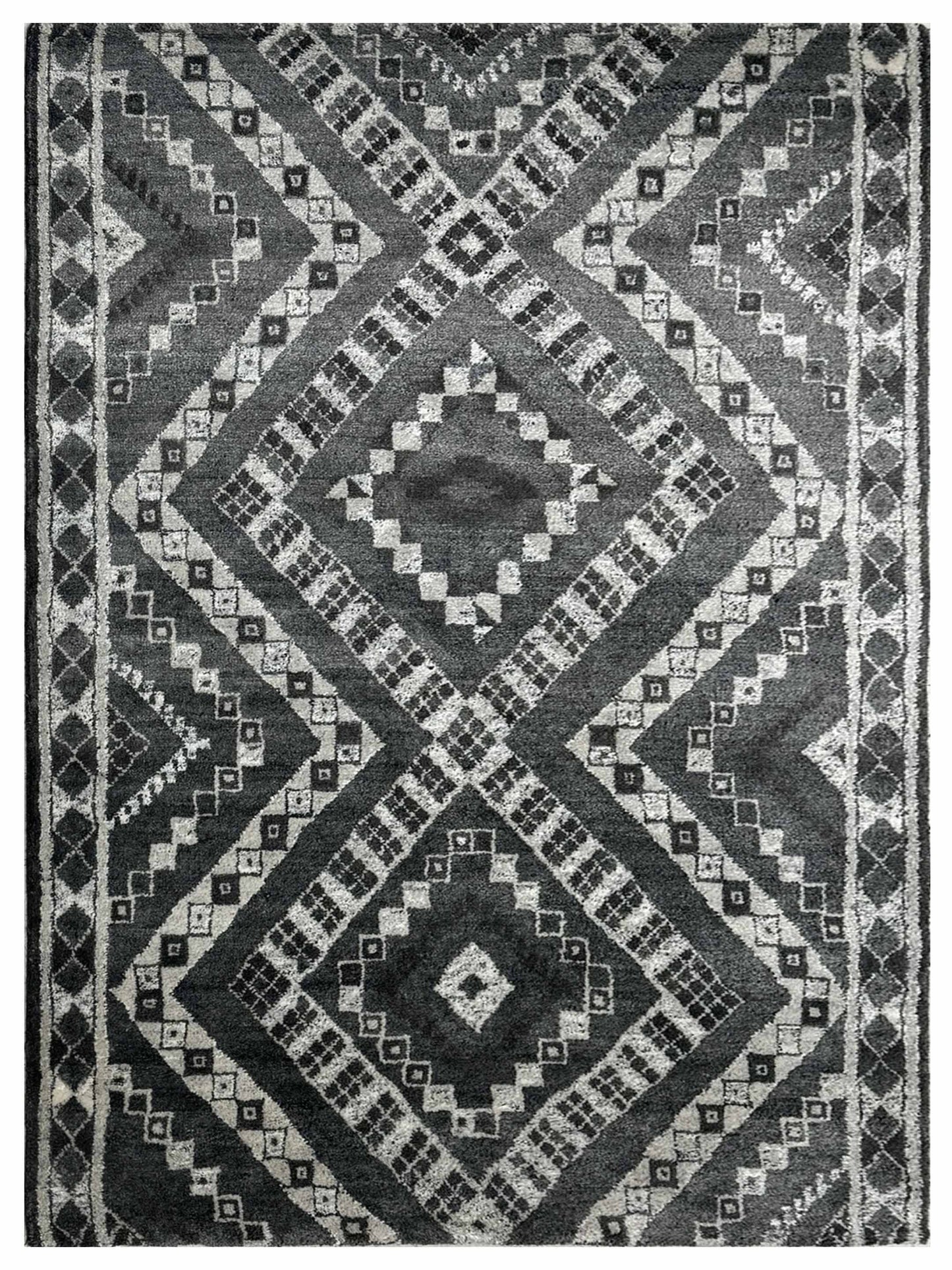 Artisan Marion  Grey  Contemporary Knotted Rug