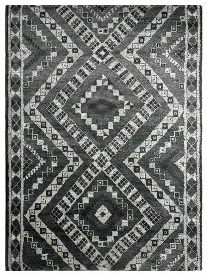 Artisan Marion  Grey  Contemporary Knotted Rug
