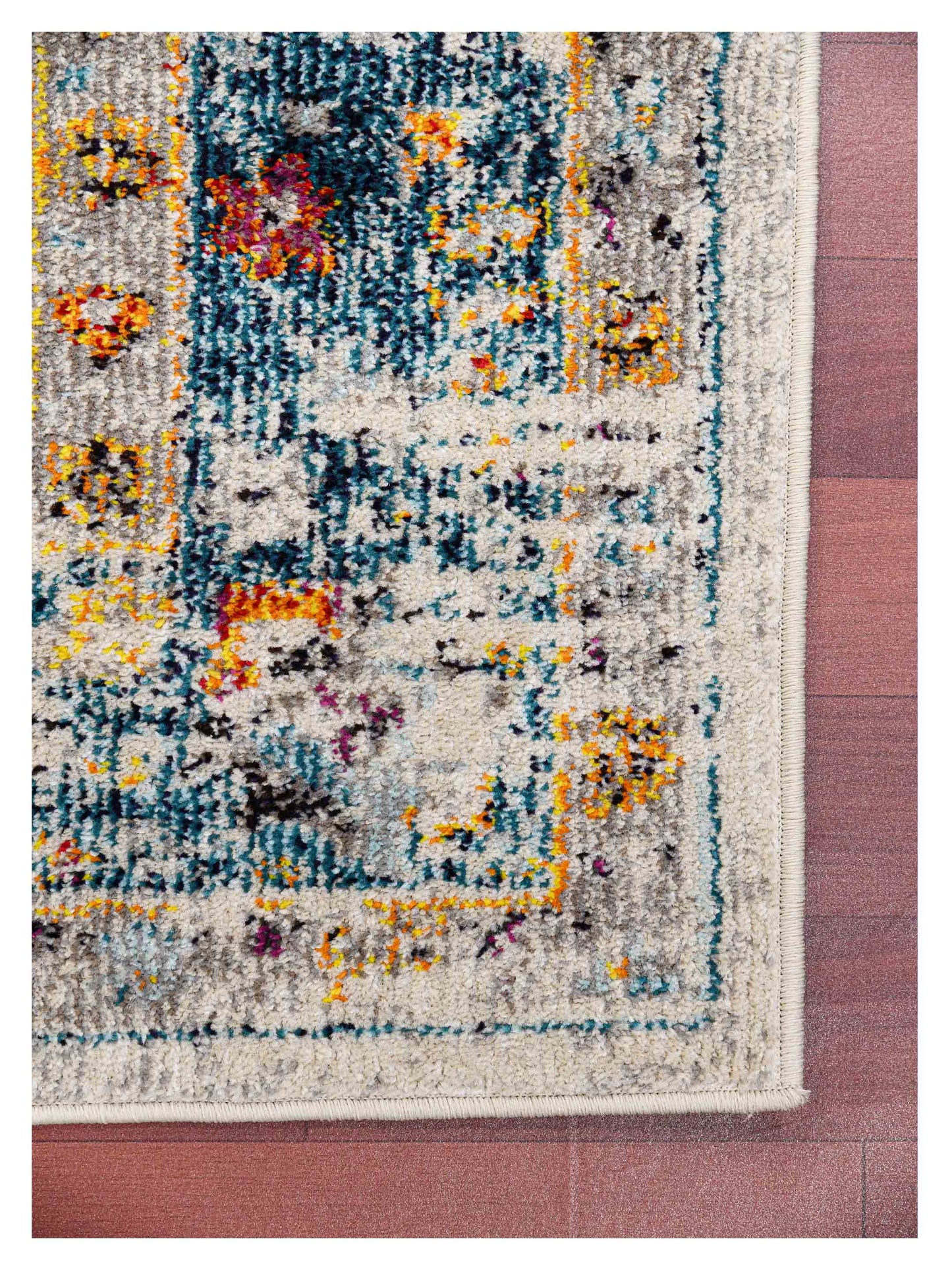 Limited Mortlake MOR - 259 BLUE ORANGE Traditional Machinemade Rug - Rugs - Limited - Atlanta Designer Rugs