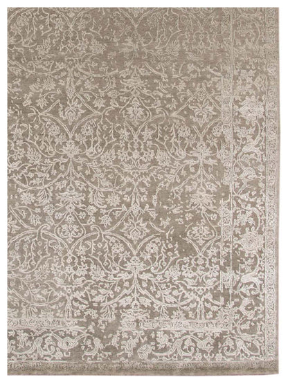 Limited Mossman MOM-909 Silver Sand Traditional Knotted Rug