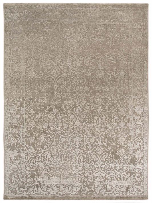 Limited Mossman MOM-909 Silver Sand Traditional Knotted Rug