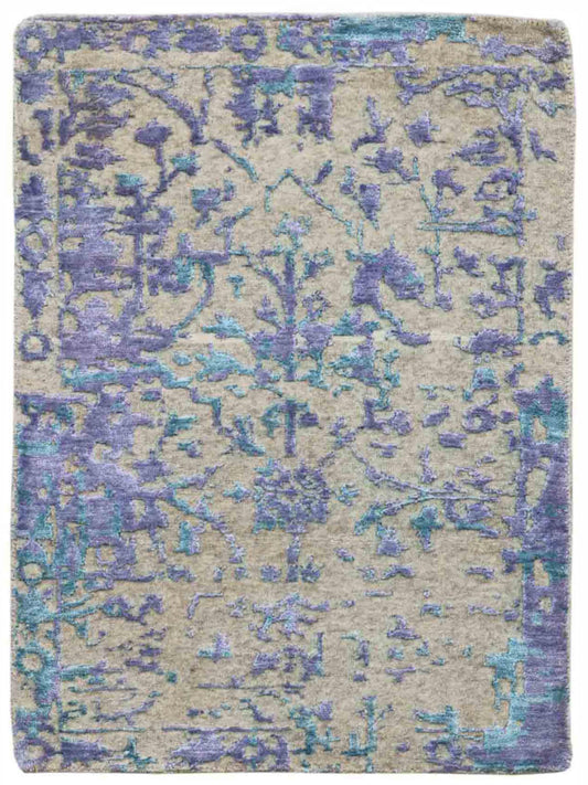 Limited Mossman MOM-904 Purple Traditional Knotted Rug