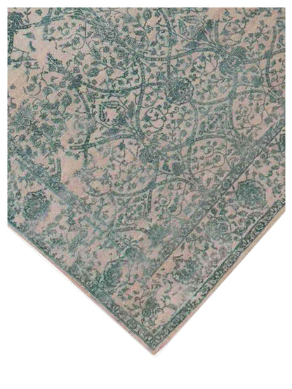 Limited Mossman MOM-907 Dark Green Traditional Knotted Rug