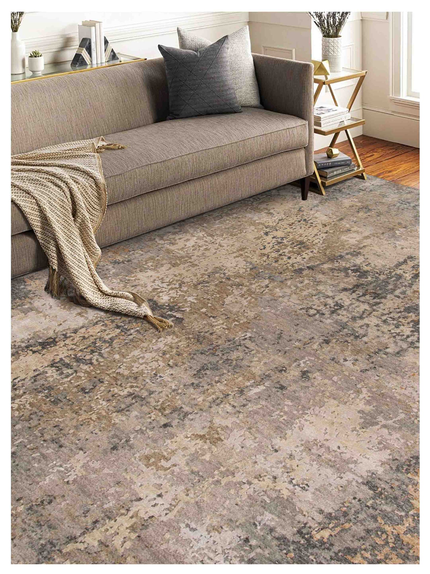 Limited MORWELL MO - 410 IRON Transitional Knotted Rug - Rugs - Limited - Atlanta Designer Rugs