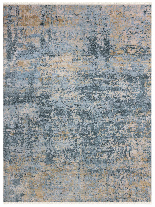 Limited MORWELL MO-424 Aqua Transitional Knotted Rug