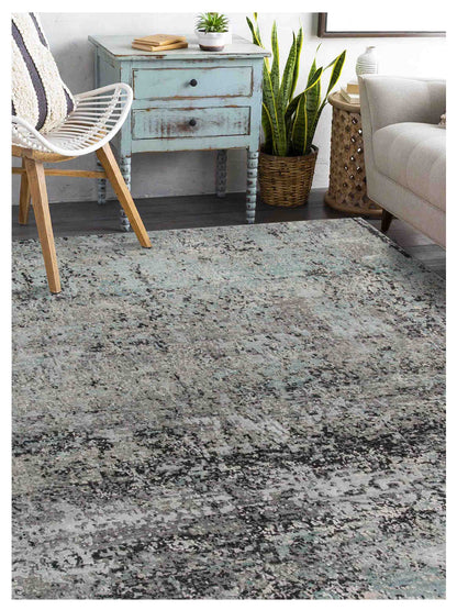Limited MORWELL MO - 427 GRAYISH BLUE Transitional Knotted Rug - Rugs - Limited - Atlanta Designer Rugs