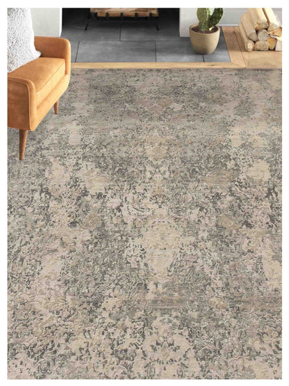 Limited MORWELL MO - 403 Light Gray Transitional Knotted Rug - Rugs - Limited - Atlanta Designer Rugs